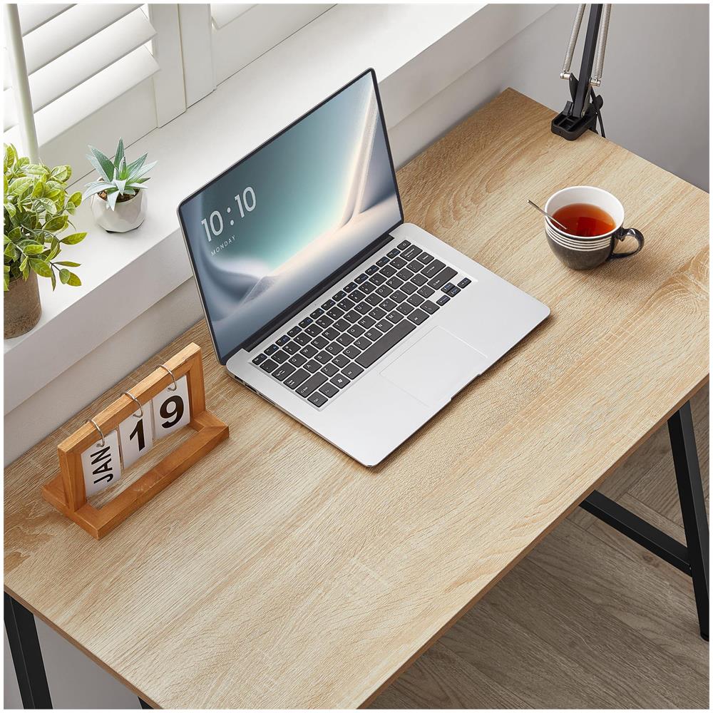 Scrivania per computer Valora - Rovere Sonoma con struttura in acciaio nero 100x50 - Foto 5