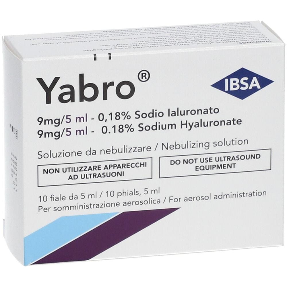 Yabro Aerosol Sodio Ialuronato 0,18% Soluzione da Nebulizzare 10 Fiale da 5 ml - Foto 2