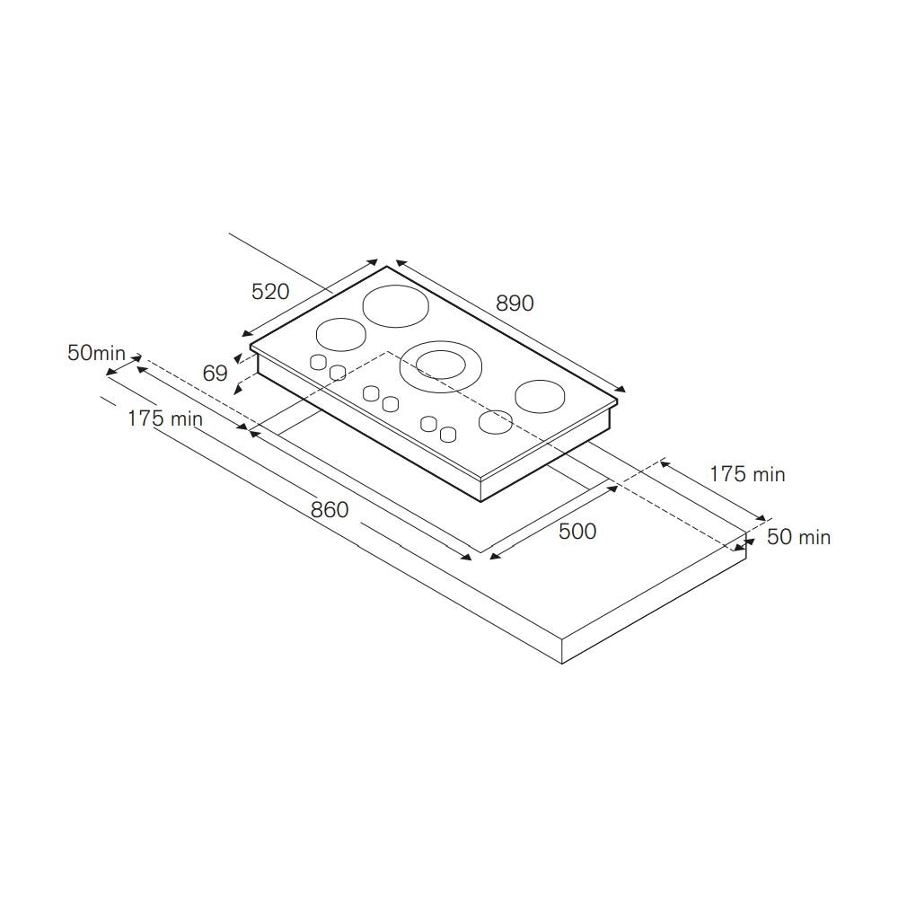 Piano Cottura PM36500X a Gas 5 Fuochi Gas Colore Inox Serie Professional con FSD - Foto 2
