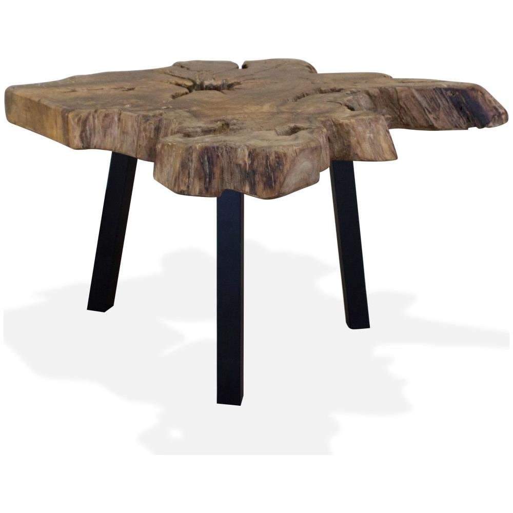 Tavolino Da Caffè In Autentico Legno Di Teak 80x70x38 Cm - Foto 2