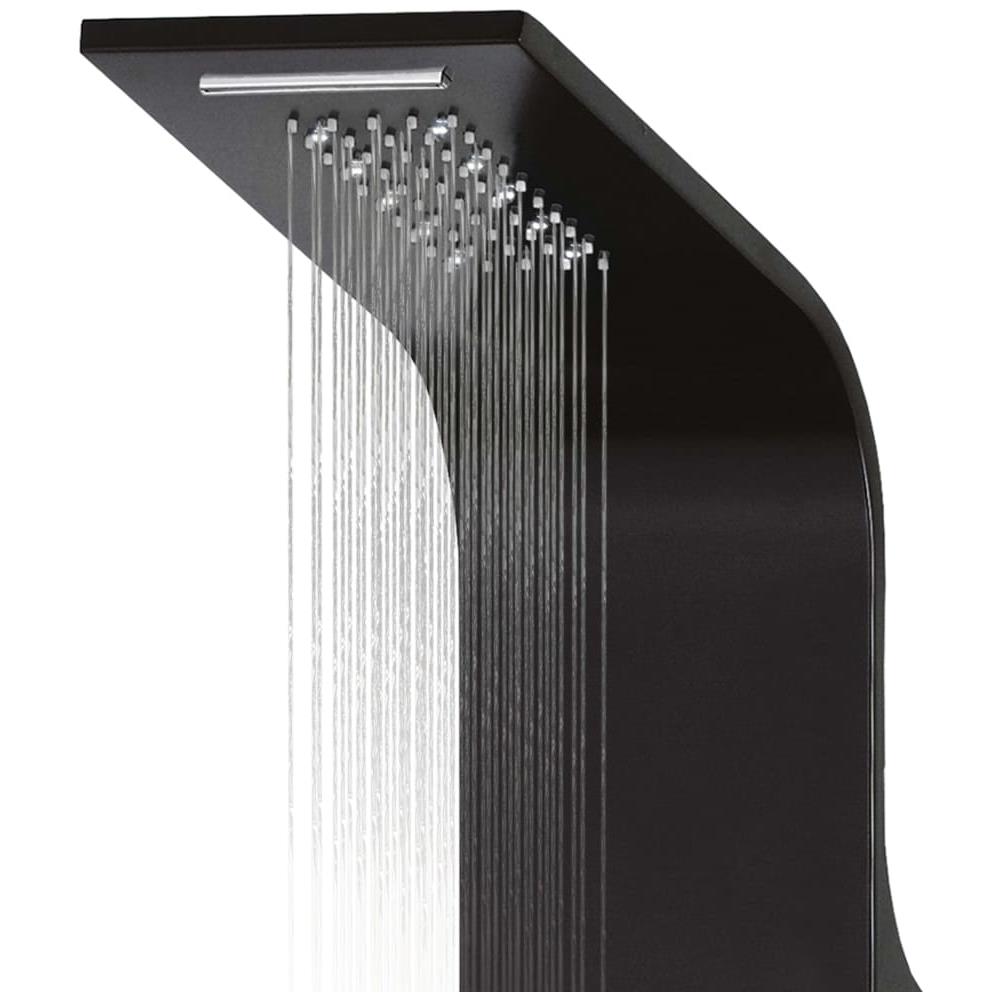 Colonna Doccia In Alluminio 20x44x130 Cm Nero - Foto 7