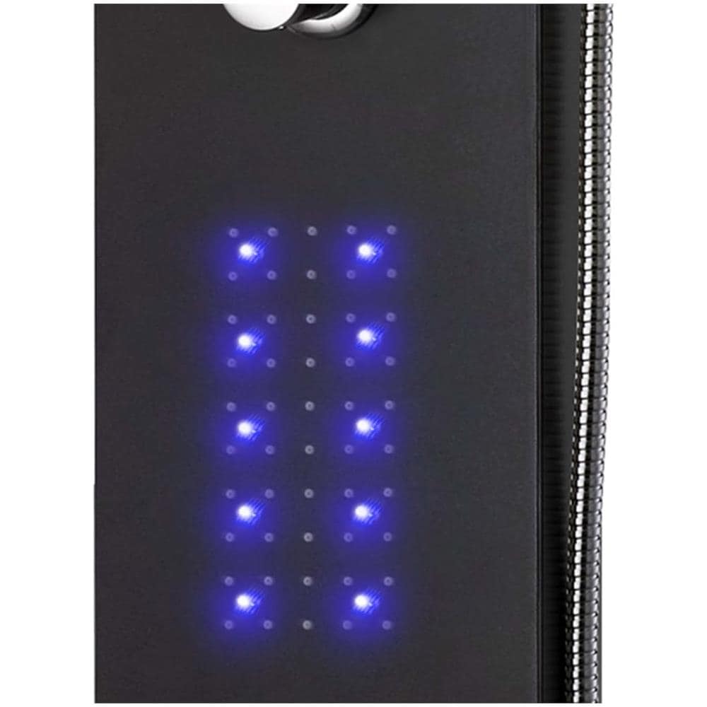 Colonna Doccia In Alluminio 20x44x130 Cm Nero - Foto 1