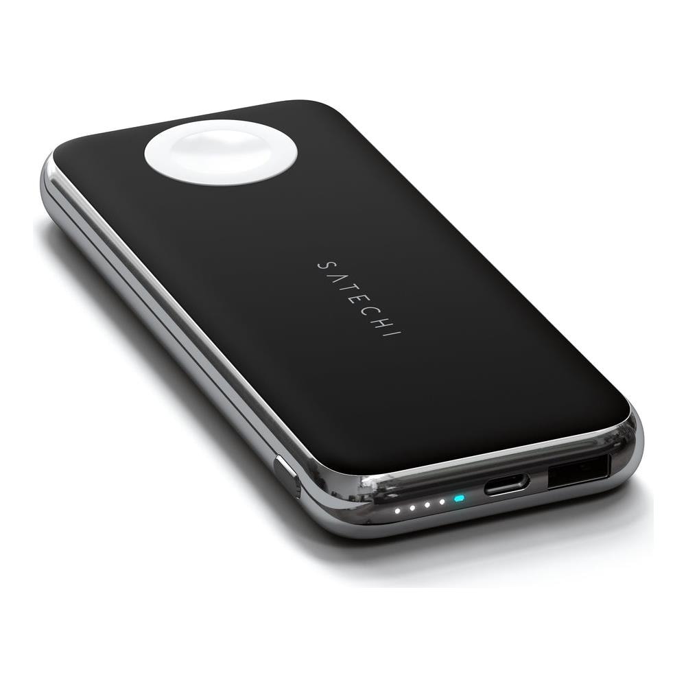QUATRO Power Bank 10000 mAh Carica wireless Nero, Argento - Foto 2