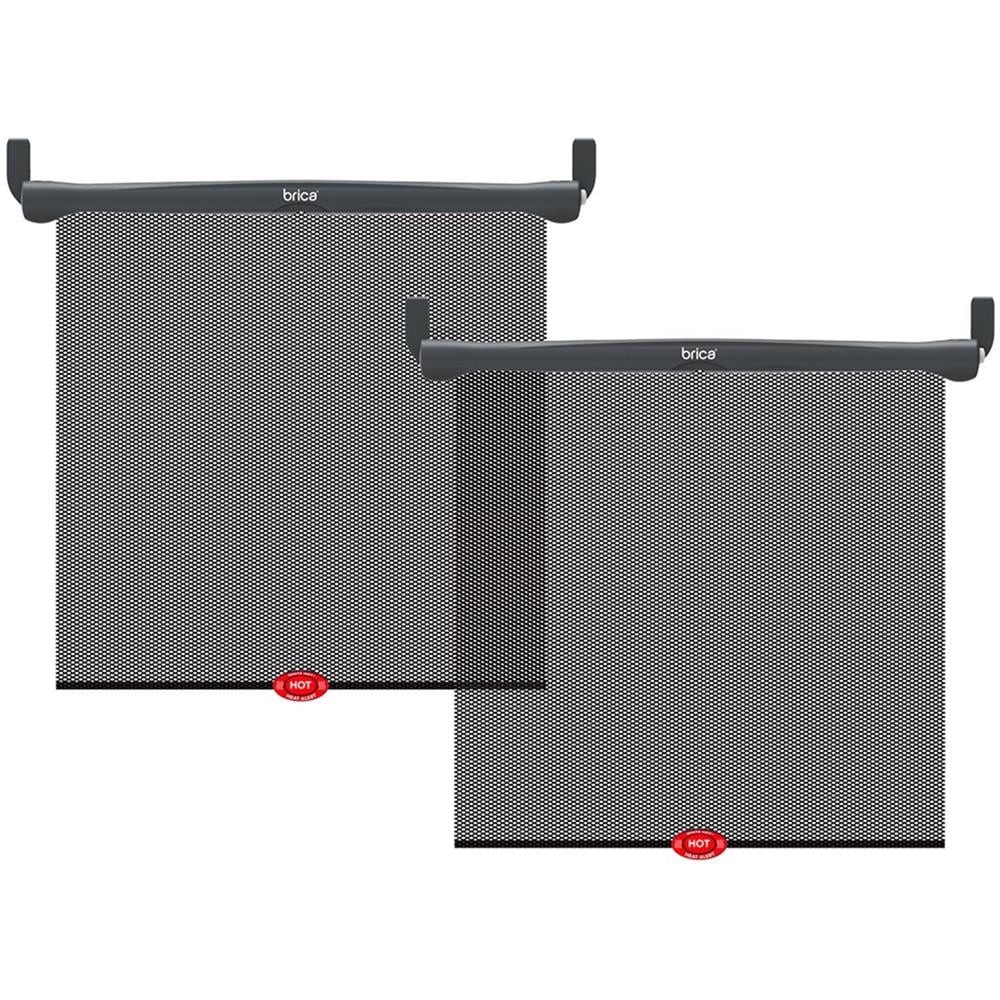 Brica Da Car Window Sun Shades Fornisce La Massima Uva Uvb Protezione Sicuro Vista Premium Mesh E Di Calore Impianto Di Allarme Nero Confezione Da 2 - Foto 1