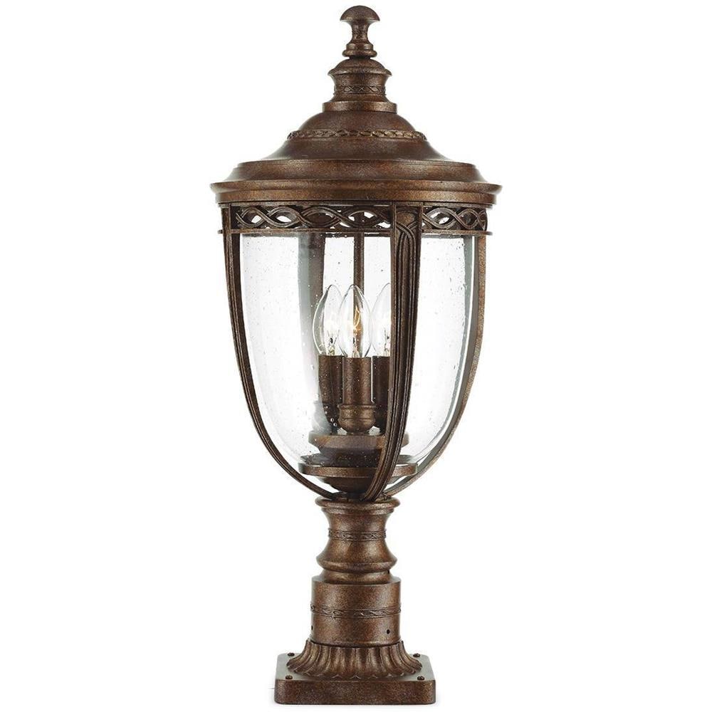3 Luci Da Esterno Grande Lampada Da Terra Bronzo Britannico Ip44, E14 - Foto 1
