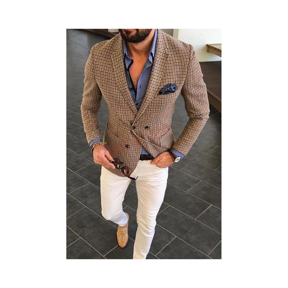 SLOWMOOSE - Ultimo Cappotto Pantalone Doppio Petto Da Uomo Slim Fit Abiti Da  Sposa Moda [ cachi / Xxs (eu 42) ] - ePRICE