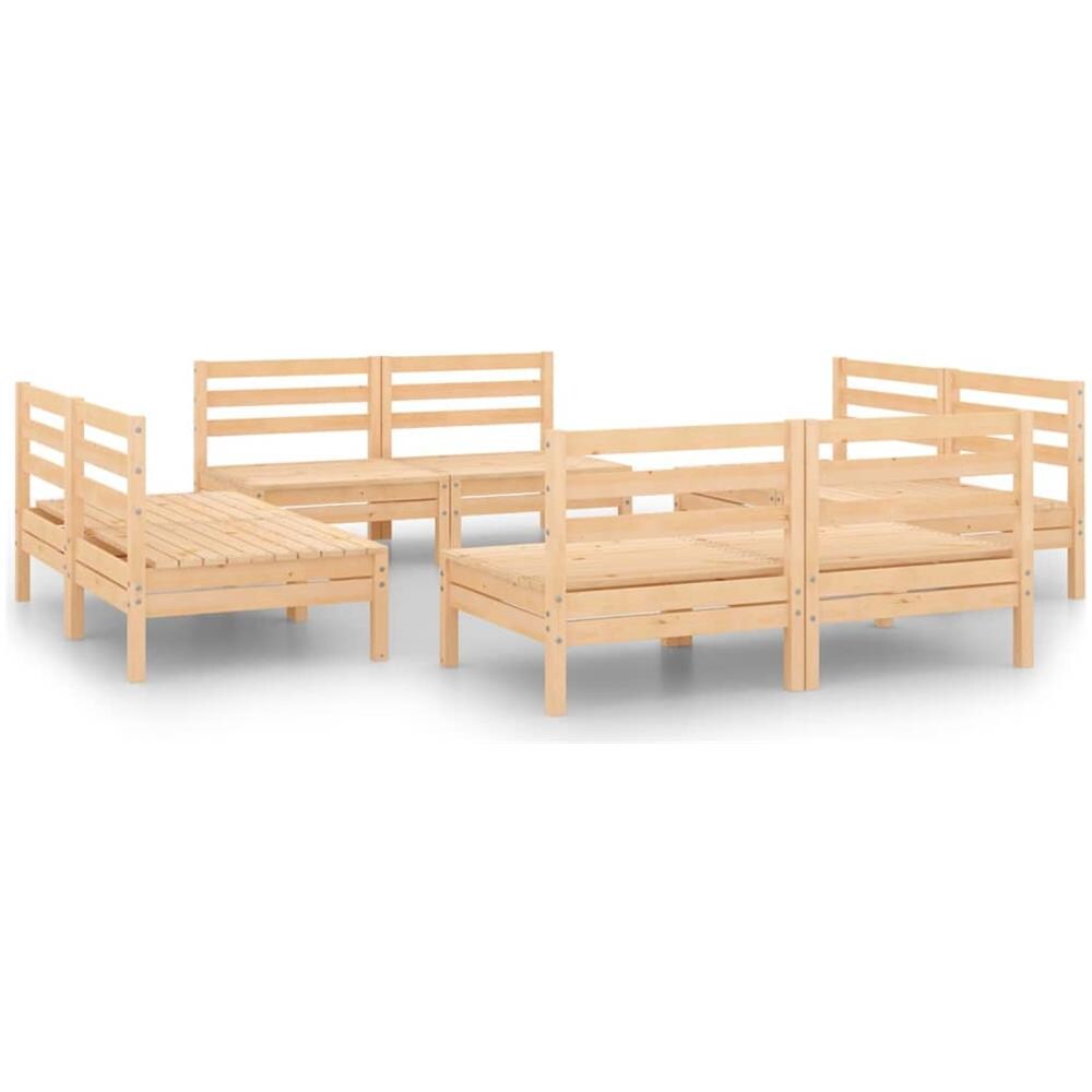 Set Divani Da Giardino 8 Pz In Legno Massello Di Pino - Foto 2