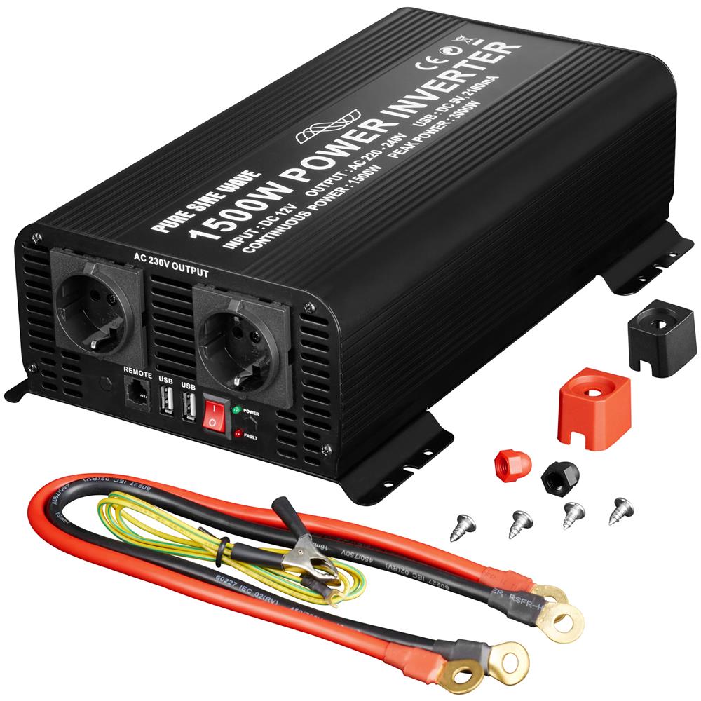 Trasformatore Da 230V A 12V 180W 15A Con Presa Accendisigari - Alimentatore Per Auto, Frigo Box, Aspirapolvere