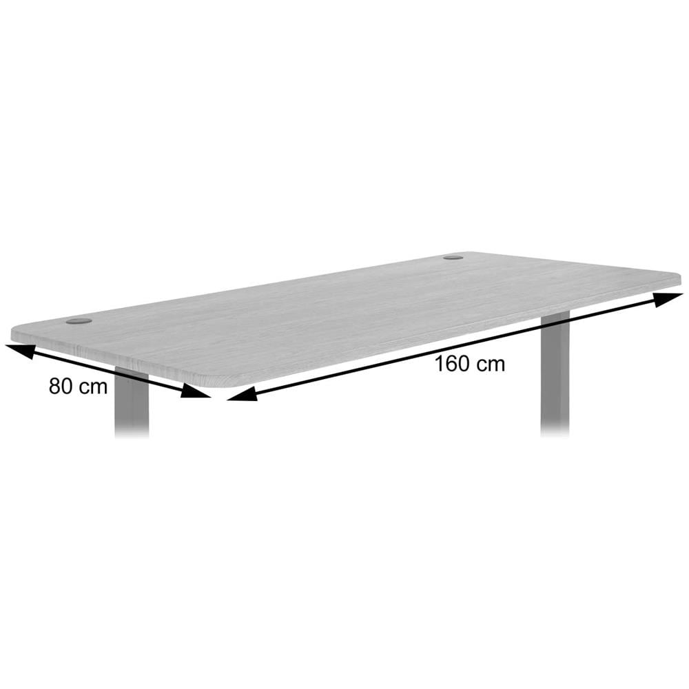 Piano Tavolo Per Scrivania Hwc-d40 Hdf Pvc 160x80cm ~ Bianco - Foto 2