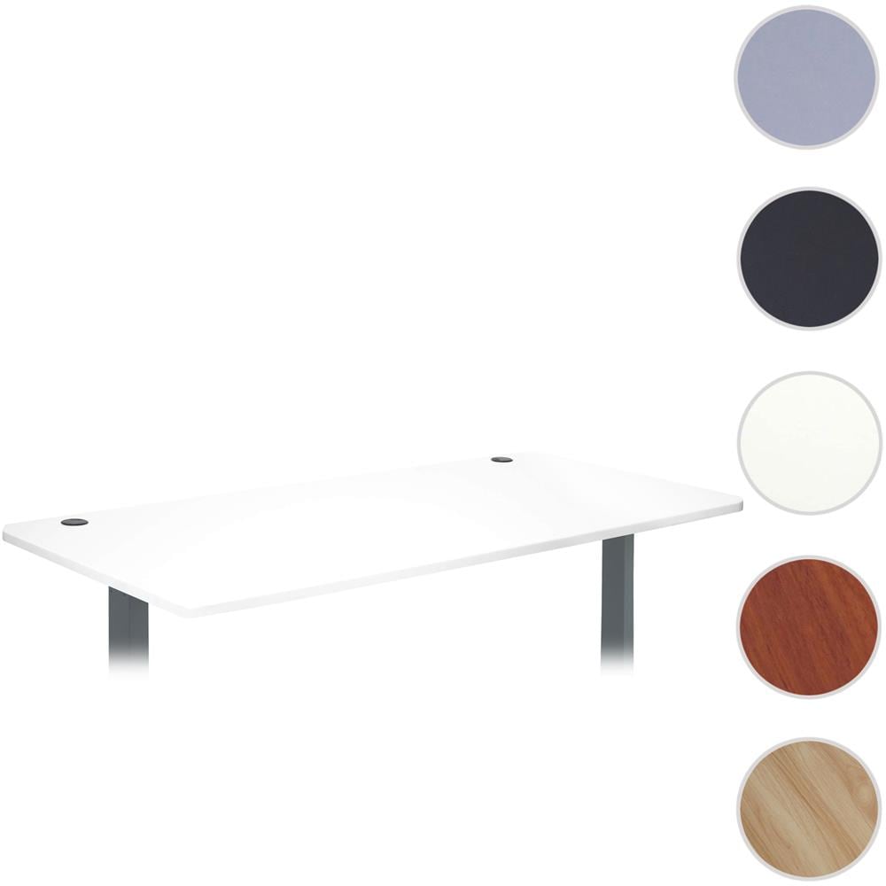 Piano Tavolo Per Scrivania Hwc-d40 Hdf Pvc 160x80cm ~ Bianco - Foto 1