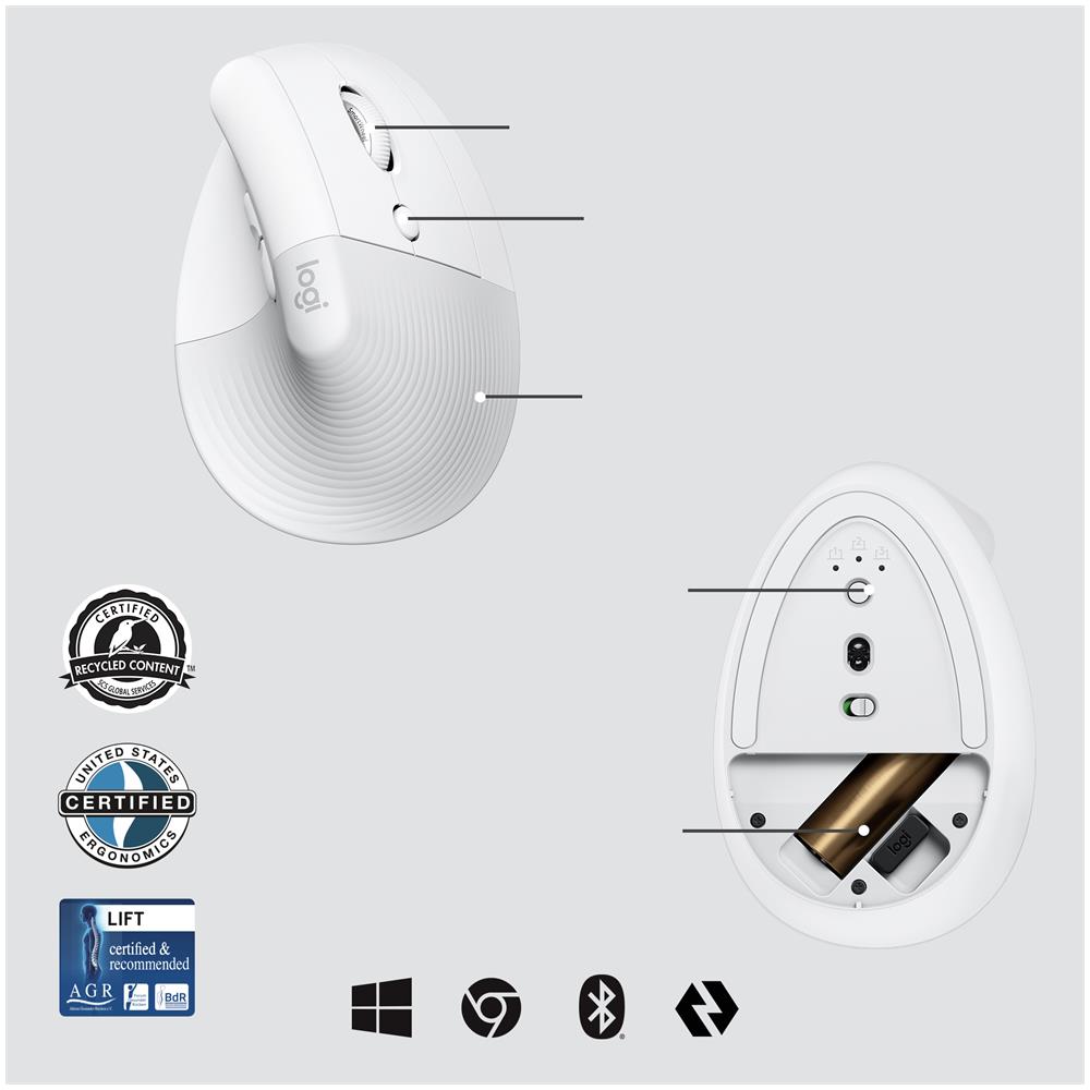 Lift for Business mouse Mano destra RF senza fili + Bluetooth Ottico 4000 DPI - Foto 6