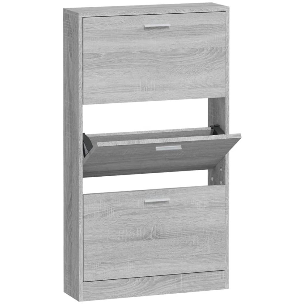 Scarpiera Grigio Sonoma 59x17x108 Cm In Legno Multistrato - Foto 2