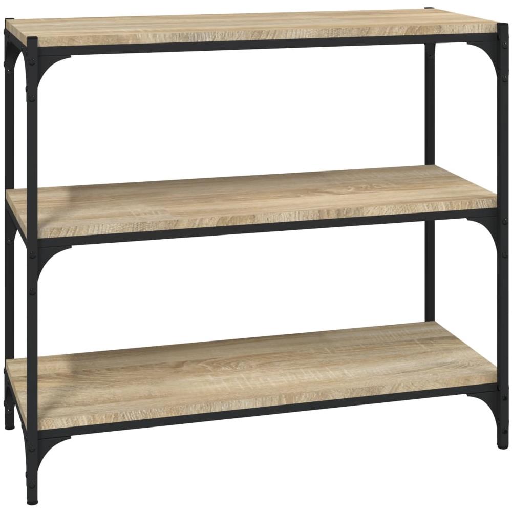 Libreria Rovere Sonoma 80x33x70,5cm Legno Multistrato E Acciaio - Foto 2