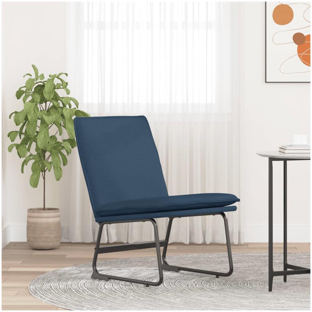 Sedia Lounge Blu 52x75x76 Cm In Tessuto - Foto 1