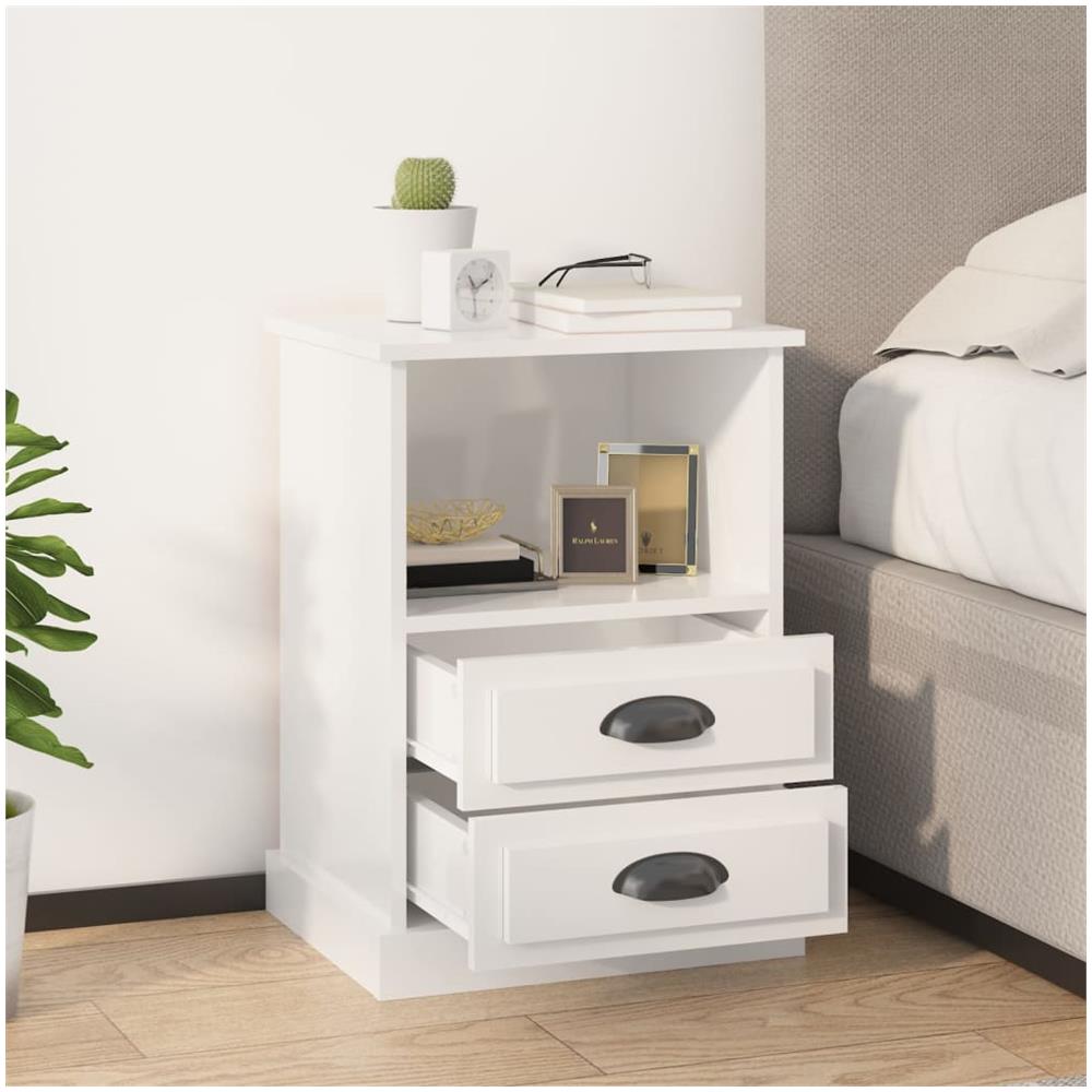 Comodino Bianco Lucido 43x36x60 Cm - Foto 3