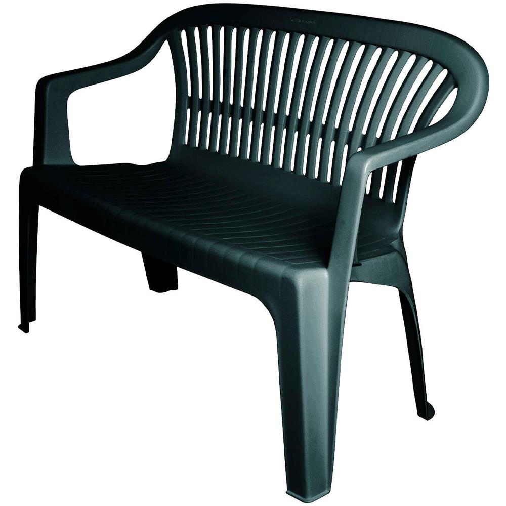 Panchina Da Esterno Eboli, Panca Monoblocco Da Giardino, Panchina Outdoor, 100% Made In Italy, 114x55h82 Cm, Verde - Foto 2