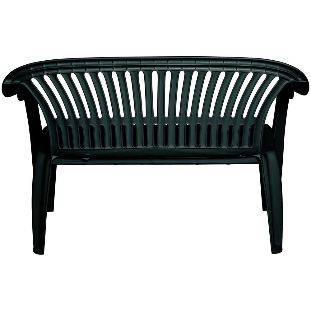 Panchina Da Esterno Eboli, Panca Monoblocco Da Giardino, Panchina Outdoor, 100% Made In Italy, 114x55h82 Cm, Verde - Foto 4