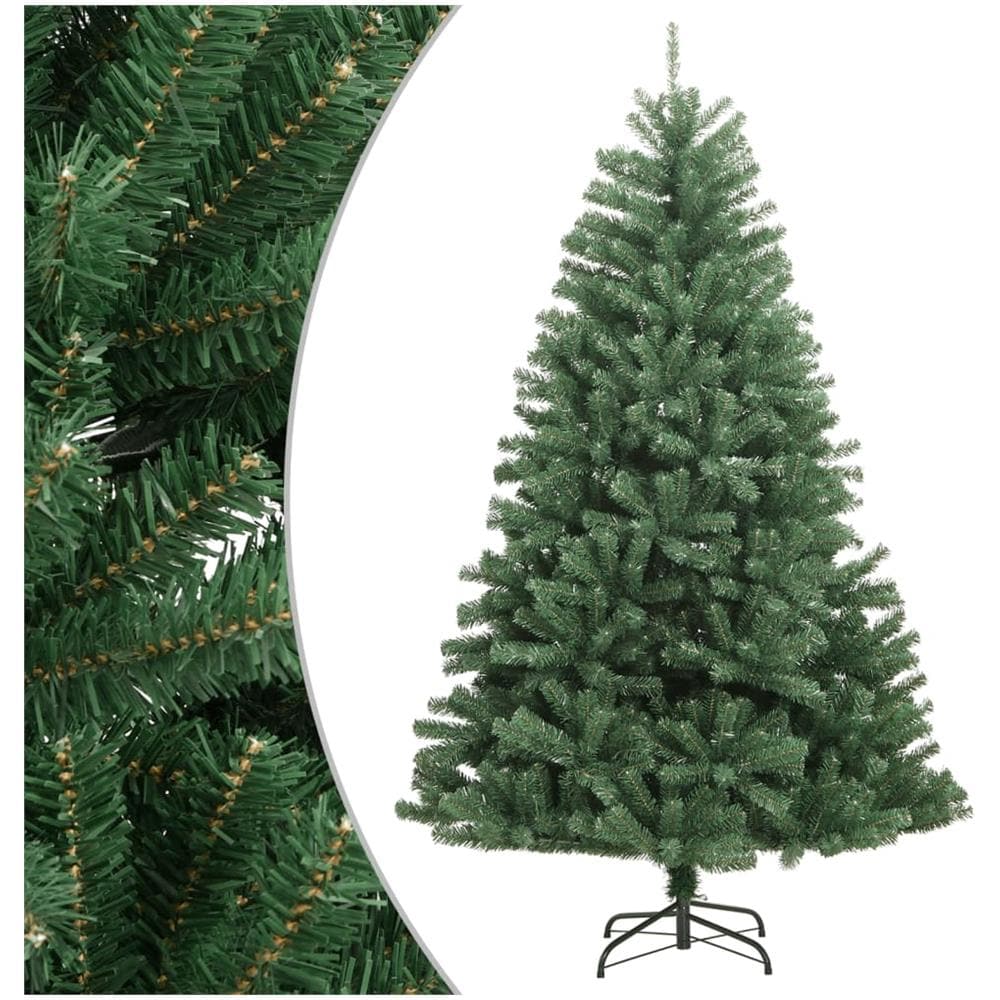 Albero Di Natale Artificiale Incernierato Con Base Verde 180 Cm - Foto 1