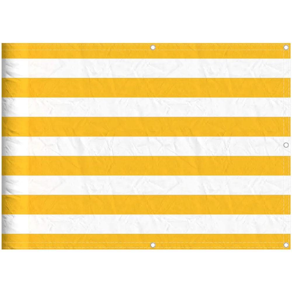 Paravento per Balcone Striscia Gialla e Bianca 75x1000 cm - Foto 1