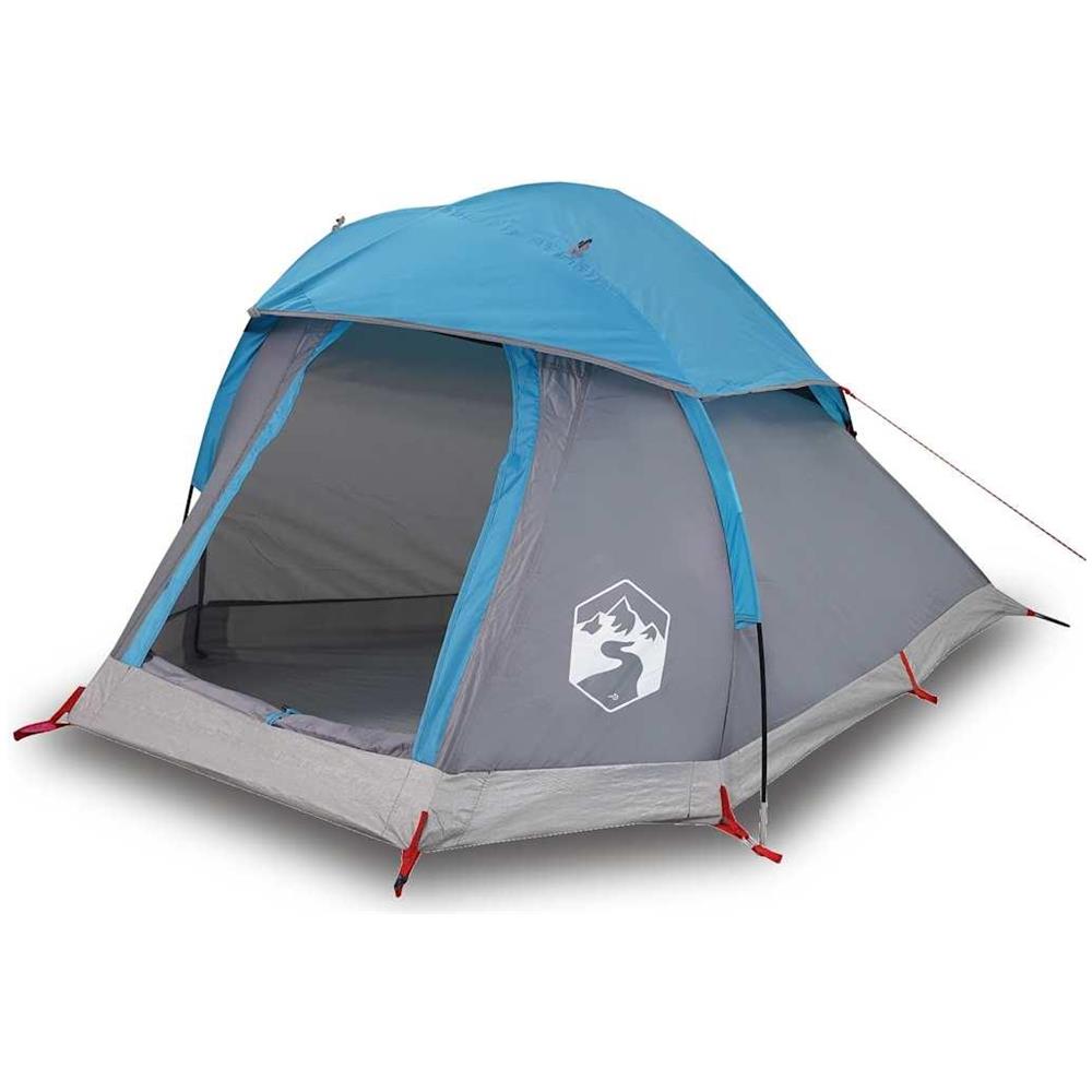 Tenda da Campeggio a Cupola per 1 Persona Blu Impermeabile - Foto 1