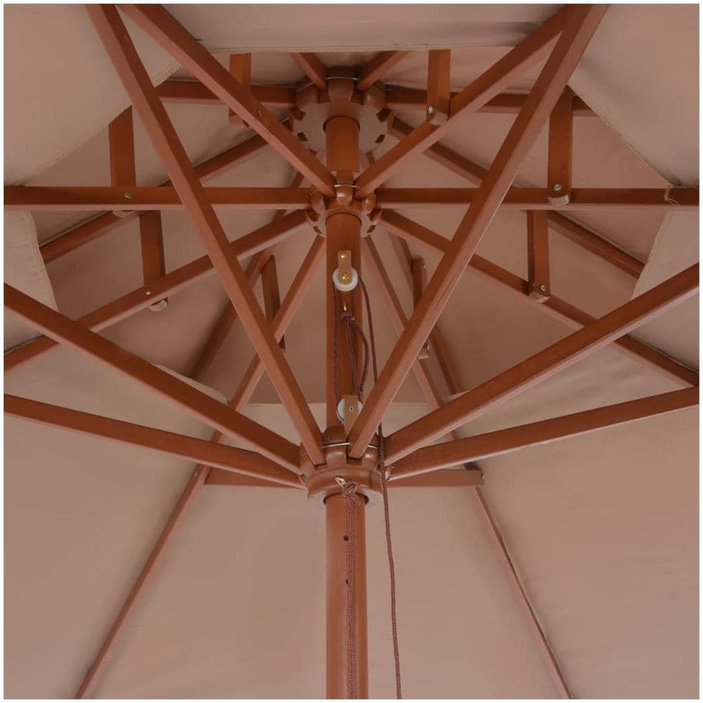 Ombrellone A Due Livelli Con Palo In Legno 270 Cm Grigio Talpa - Foto 2