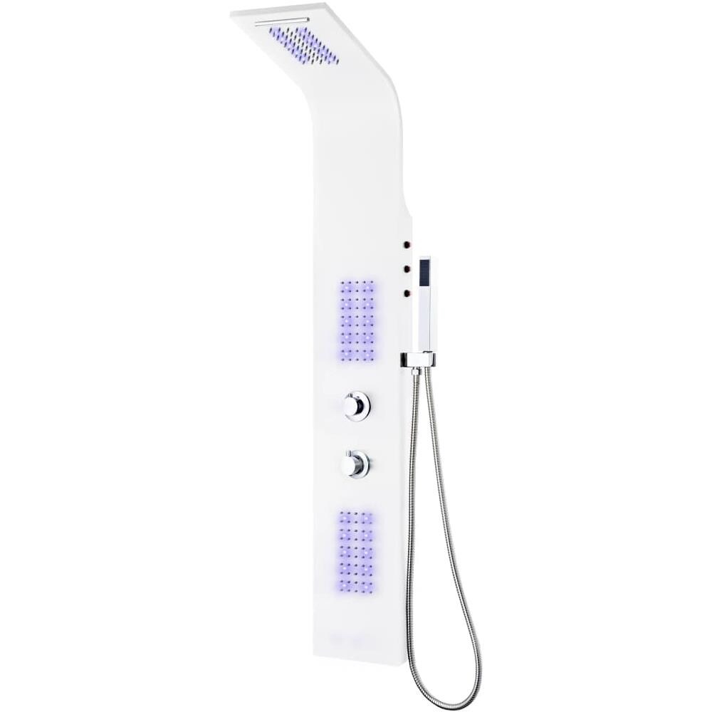 Colonna Doccia In Alluminio 20x44x130 Cm Bianco - Foto 2