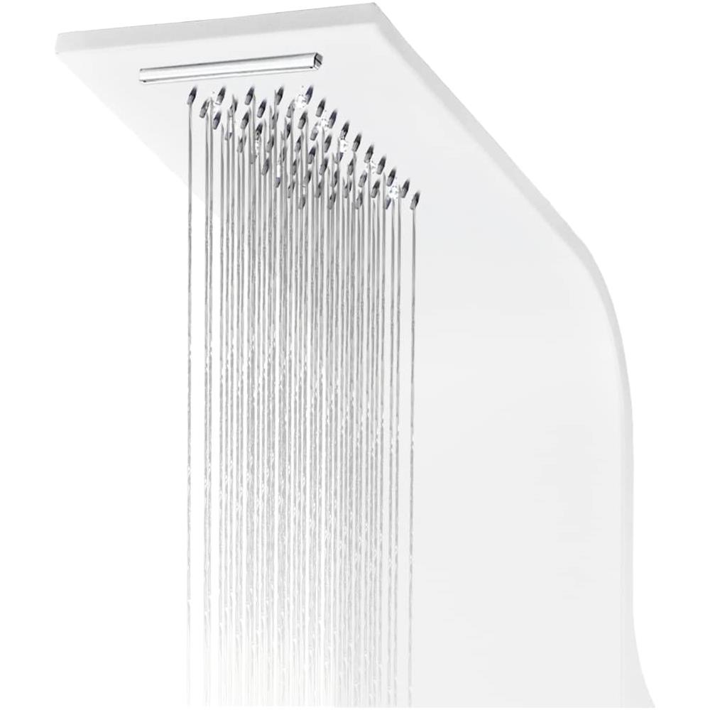 Colonna Doccia In Alluminio 20x44x130 Cm Bianco - Foto 7