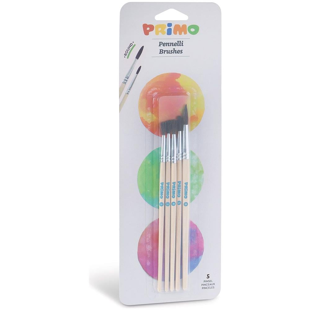 Blister 5 Pennelli Punta Tonda 5 Pezzi Misure Assortite 1240bpt - Foto 2
