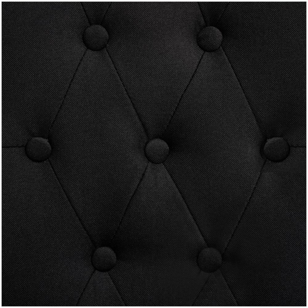 Sedie Da Pranzo 4 Pz Nere In Tessuto - Foto 2