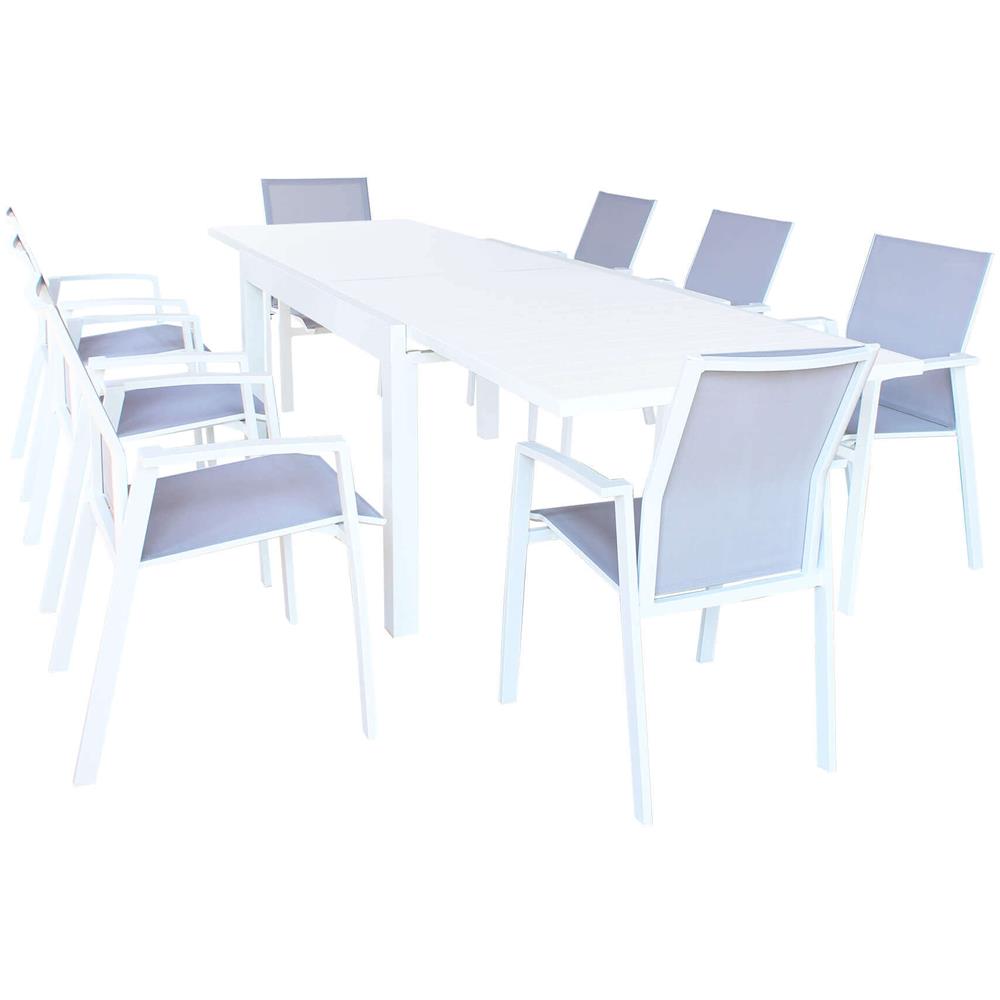 Jerri - Set Tavolo In Alluminio Cm 135/270 X 90 X 75 H Con 8 Poltrone Lotus - Foto 1