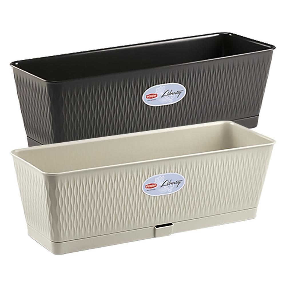 Balconetta Liberty 50x18x17 con Riserva D'acqua, made In Italy - Grigio - Foto 4