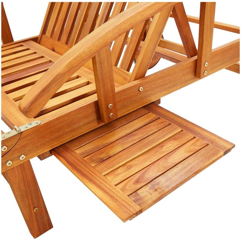 Lettini Prendisole 2 Pz In Legno Massello Di Acacia - Foto 8