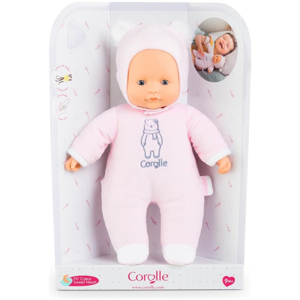 Corolle - Bambola Sweet Heart Pink Bear Cm 30, Corpo Soft E Profumo Di Vaniglia, +9 Mesi, 9000100440 - Foto 1