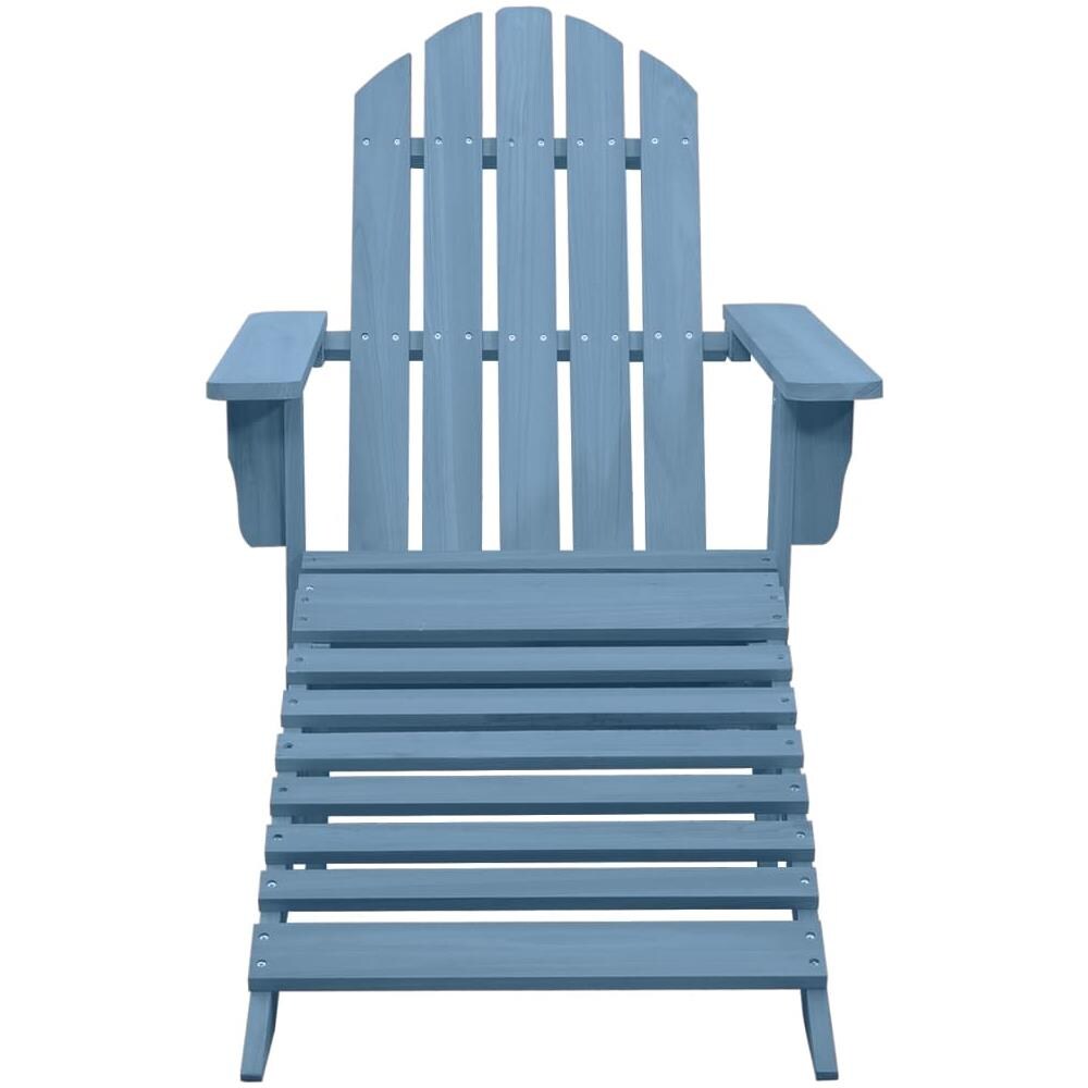 Sedia Giardino Adirondack con Ottomana Massello di Abete Blu - Foto 2