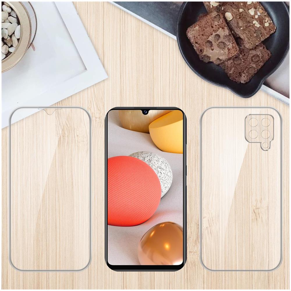 Custodia Compatibile Con Samsung Galaxy A42 5g In Transparente - 360° Full Body Copertura Protettiva - Protezione Anteriore E Posteriore, Protezione A Tutto Tondo Con Protezione Del Display - Foto 7