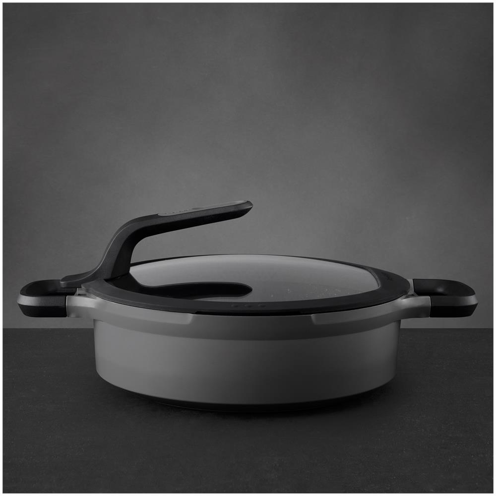 Tegame Con Coperchio 2 Manici 26 Cm Grigio - Gem - Foto 2