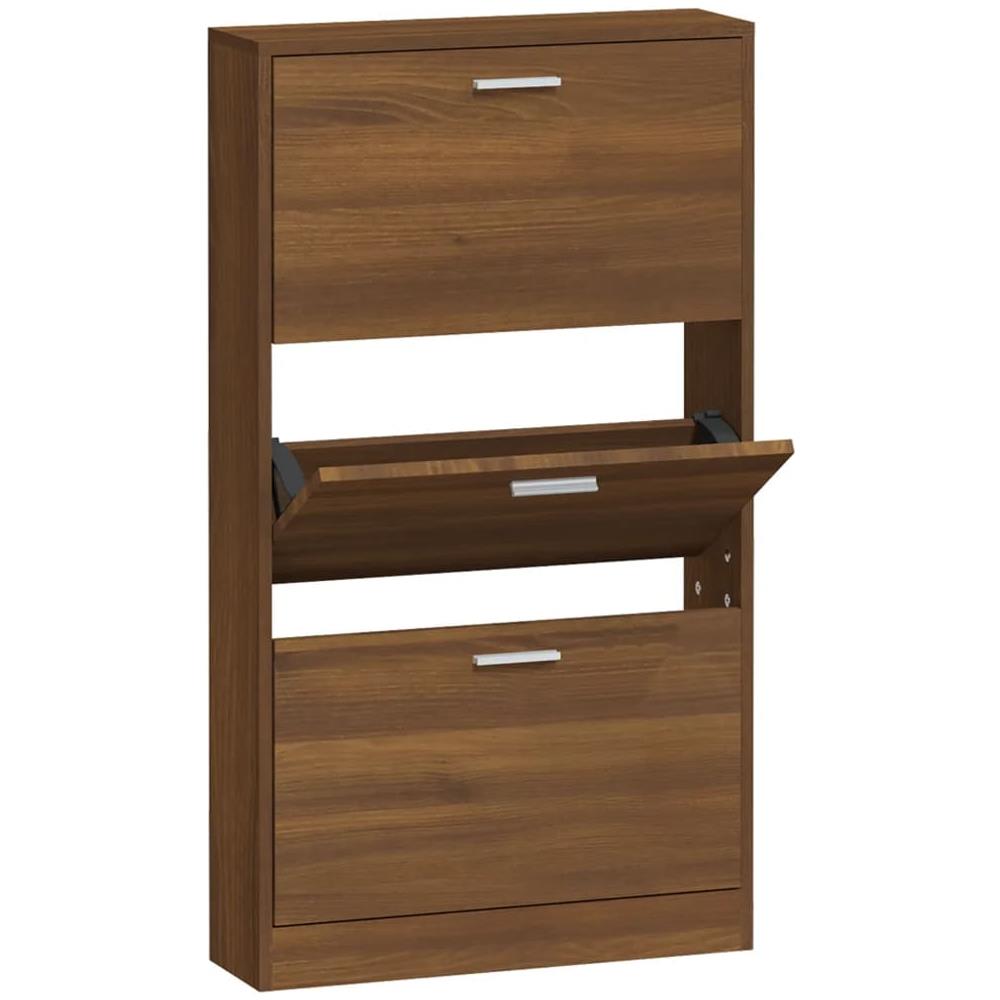 Scarpiera Rovere Marrone 59x17x108 Cm In Legno Multistrato - Foto 2