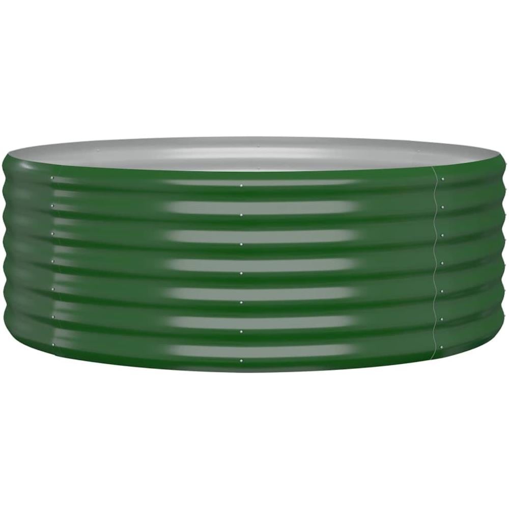 Letto Giardino Acciaio Verniciato a Polvere 100x100x36 cm Verde - Foto 1
