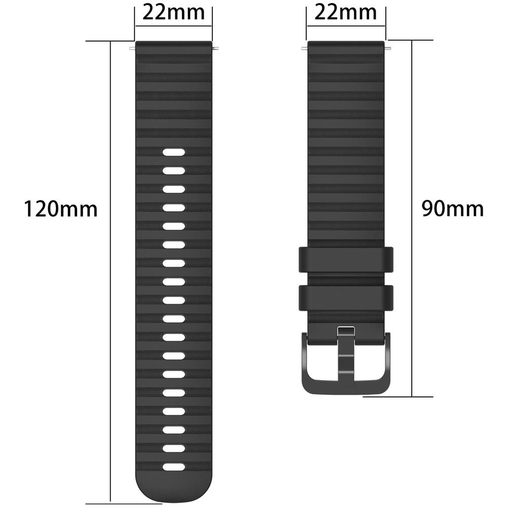 Cinturino Per Orologio In Silicone Black 22 Mm - Foto 2