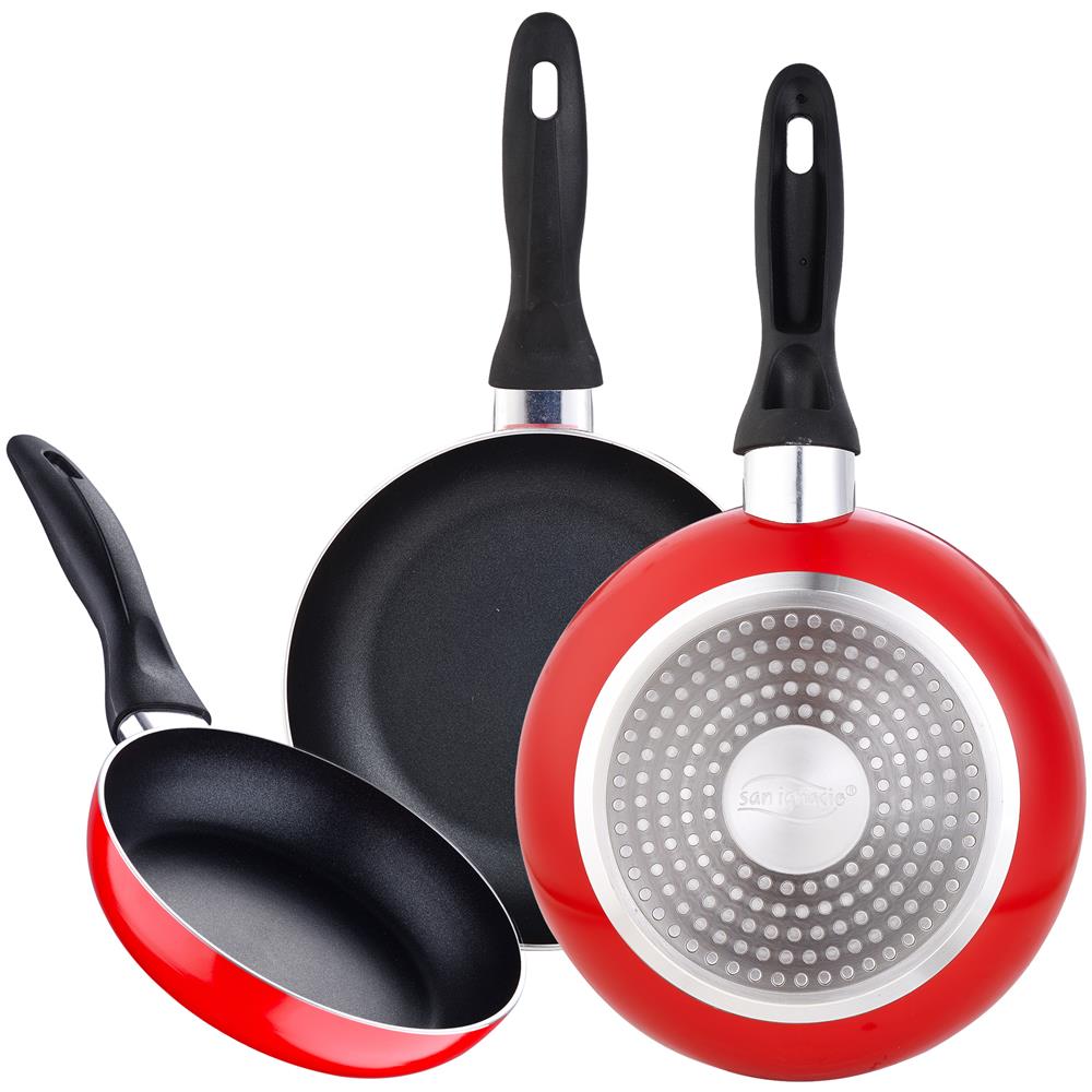 Set Di 3 Padelle 16/20/24 Cm Collezione Rosso Marino - Foto 1