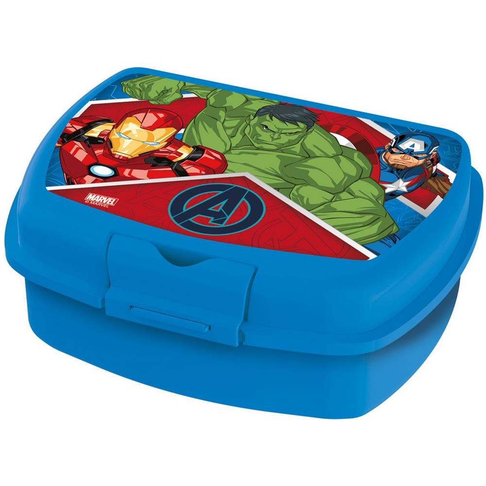 Sandwich Box Blu Per Bambini In Plastica Avengers Iron Man Hulk Captain America Utile Per Portare La Merenda Fuori Casa - Foto 1