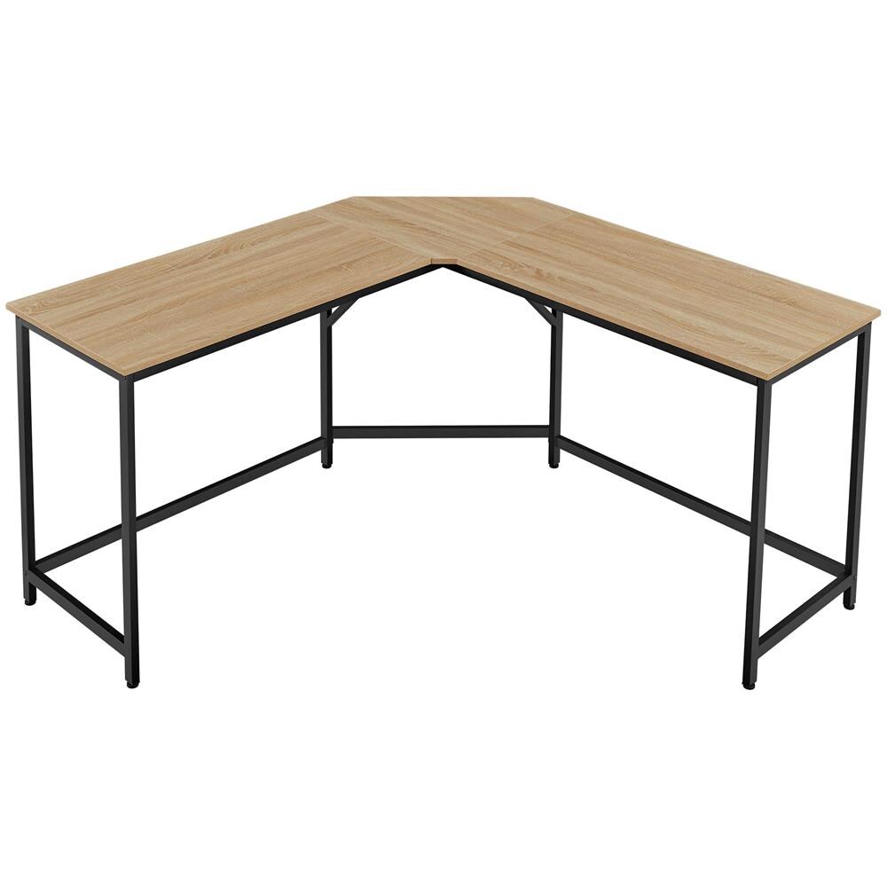 Scrivania angolare per computer Valora - Rovere Sonoma con struttura in acciaio nero 149x149 - Foto 1