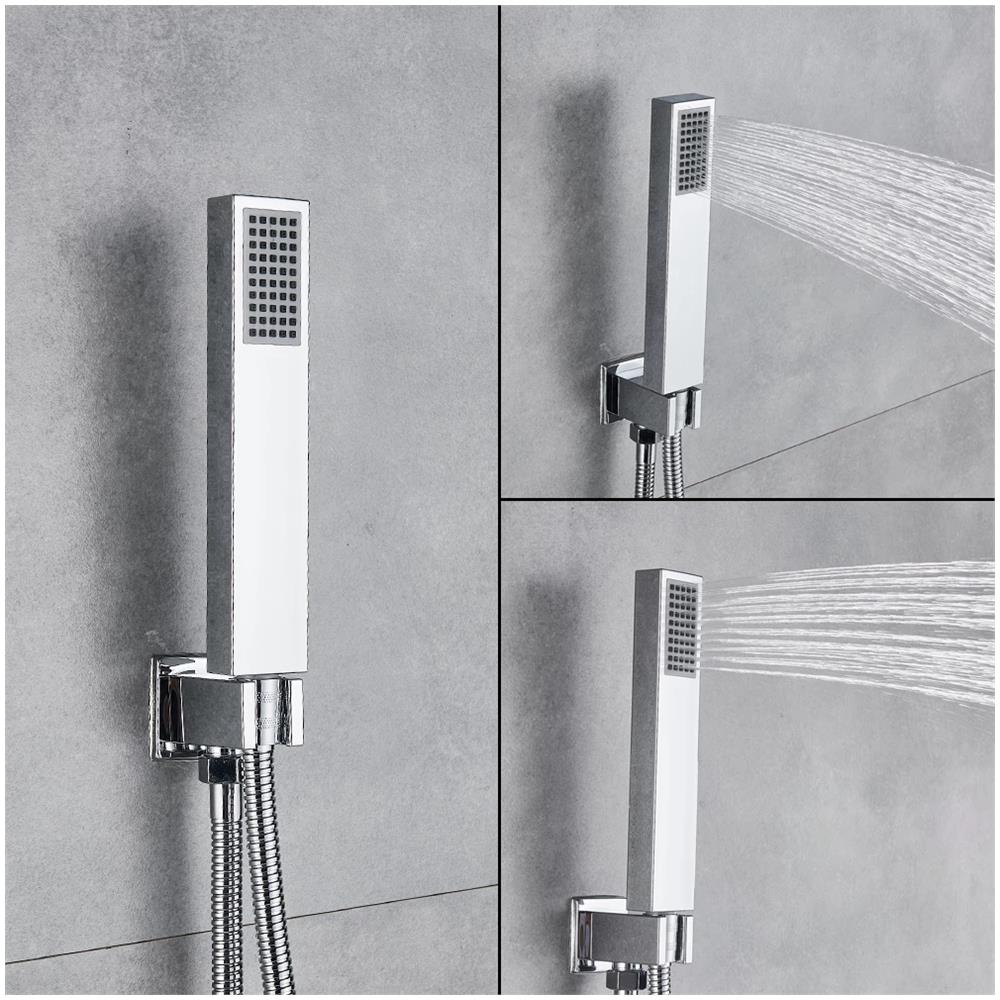 Set miscelatore doccia con massaggio, Blackswan, tipo M73.33, modello cromato lucido, misura 52 cm - Foto 4