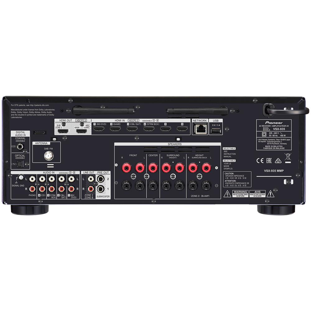 VSX-935M2 80 W 7.2 canali Surround Compatibilità 3D Nero - Foto 4