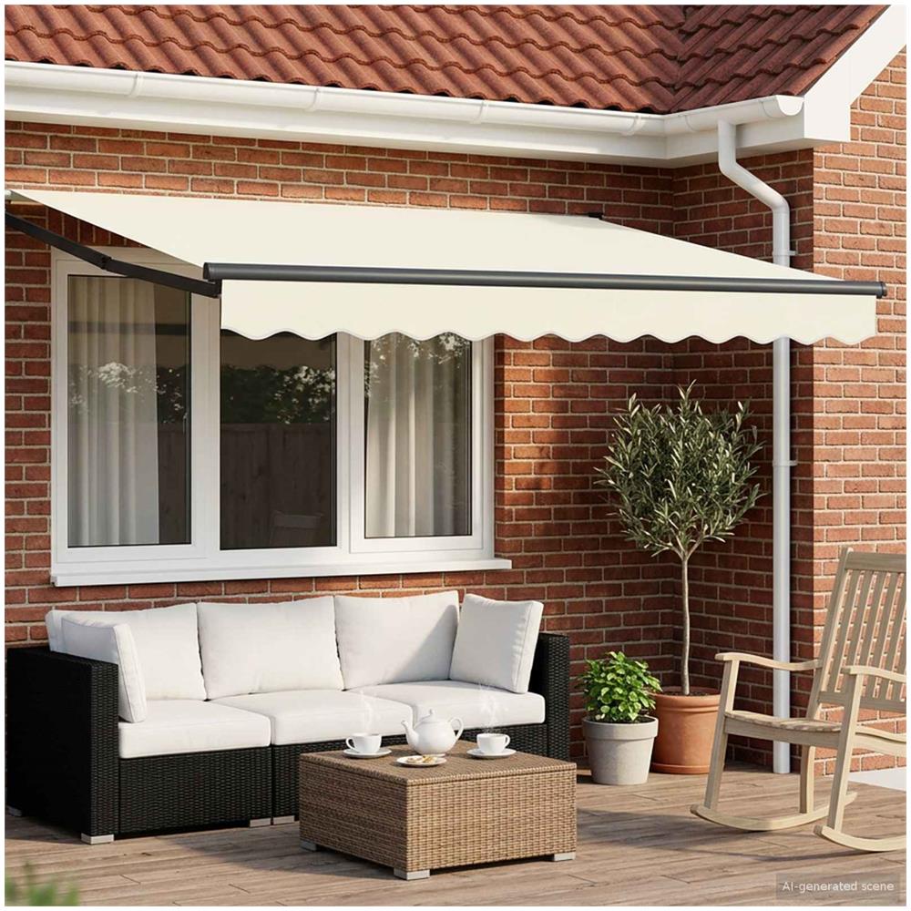 Tenda retrattile manuale con LED Crema 3,5 x 2,5 m - Foto 2