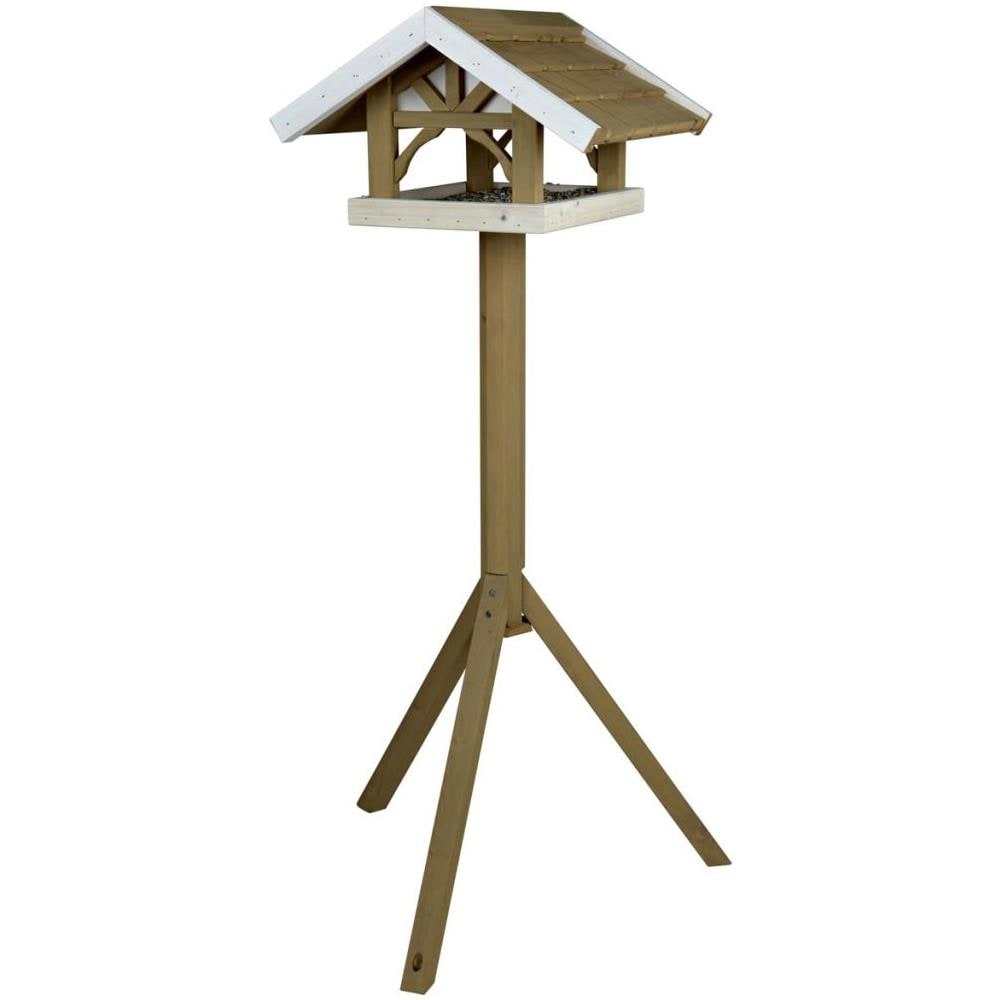 Mangiatoia Fissa Per Uccelli Natura 45x28x44 Cm Marrone 55802 - Foto 2