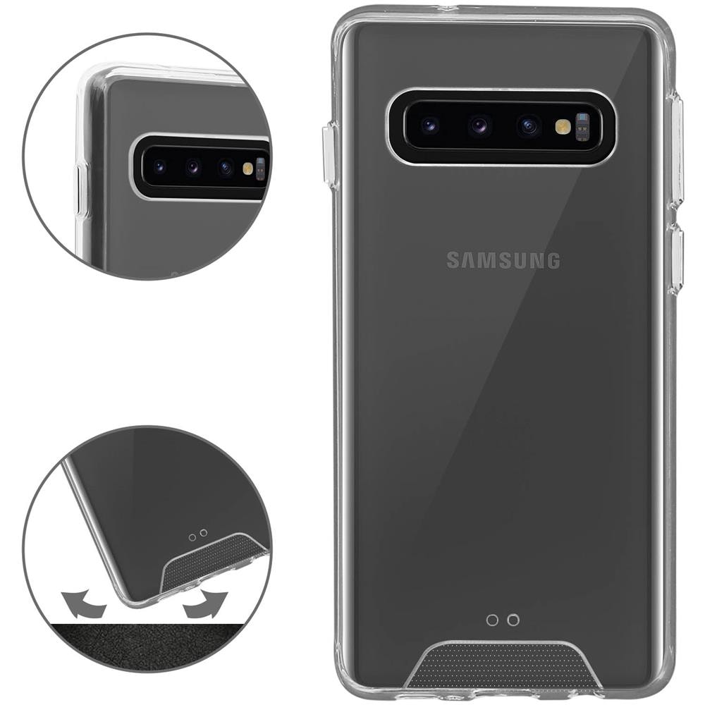 Cover Galaxy S10 Protezione Crystal Bi-matiera Antishock Trasparente - Foto 5