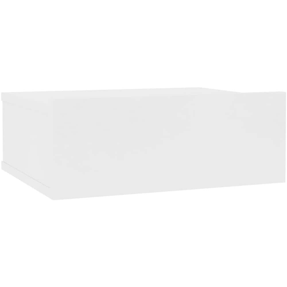 Comodino Pensile Bianco 40x30x15 cm in Legno Multistrato - Foto 2