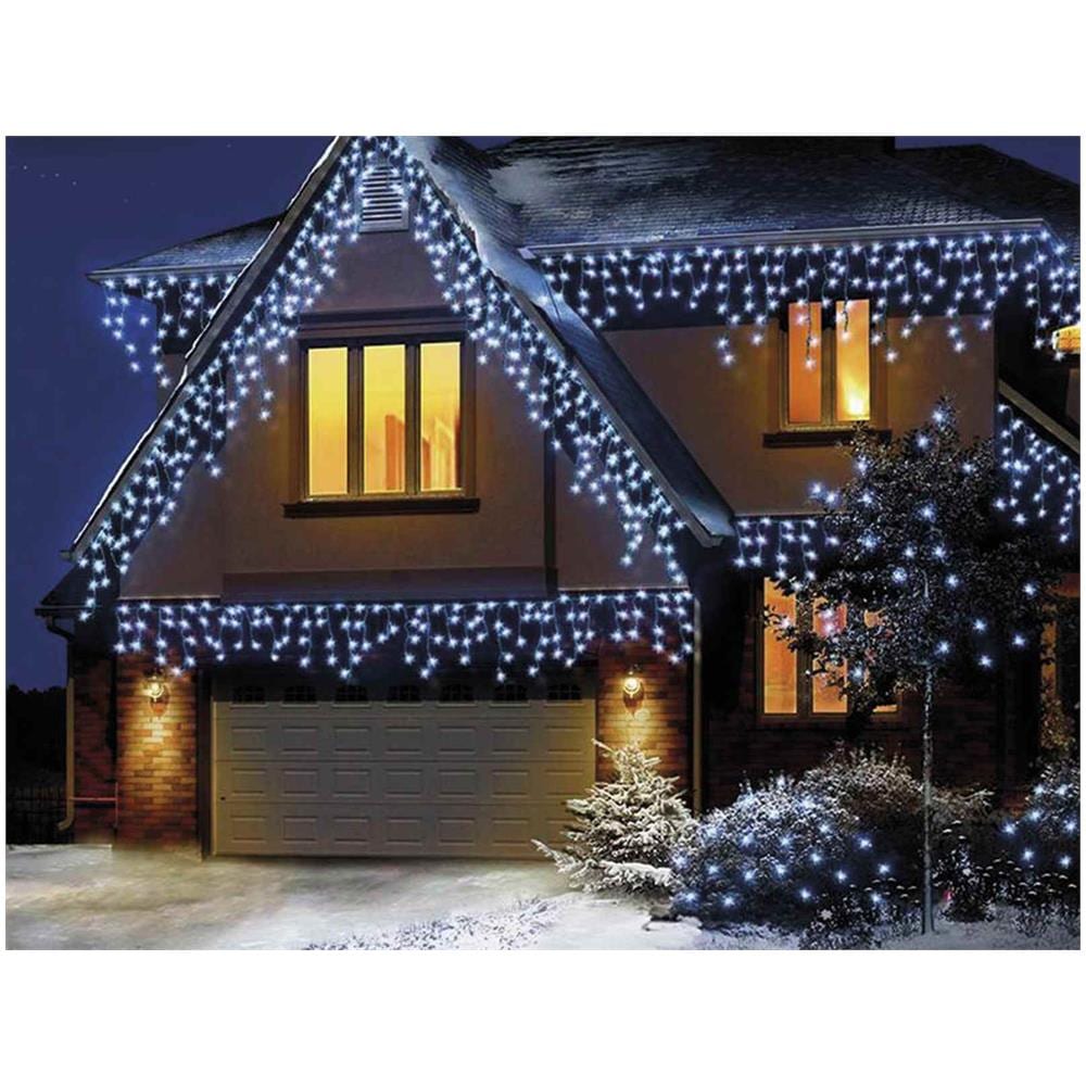 Luci Natalizie A Cascata Con 608 Led Tenda Di Luci Per Interni Ed Esterni 8 Metri - Foto 3