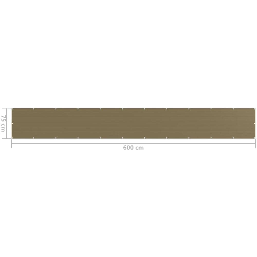 Paravento Da Balcone Grigio Talpa 75x600 Cm In Hdpe - Foto 5